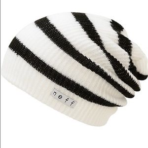 Neff Daily White & Black Beanie